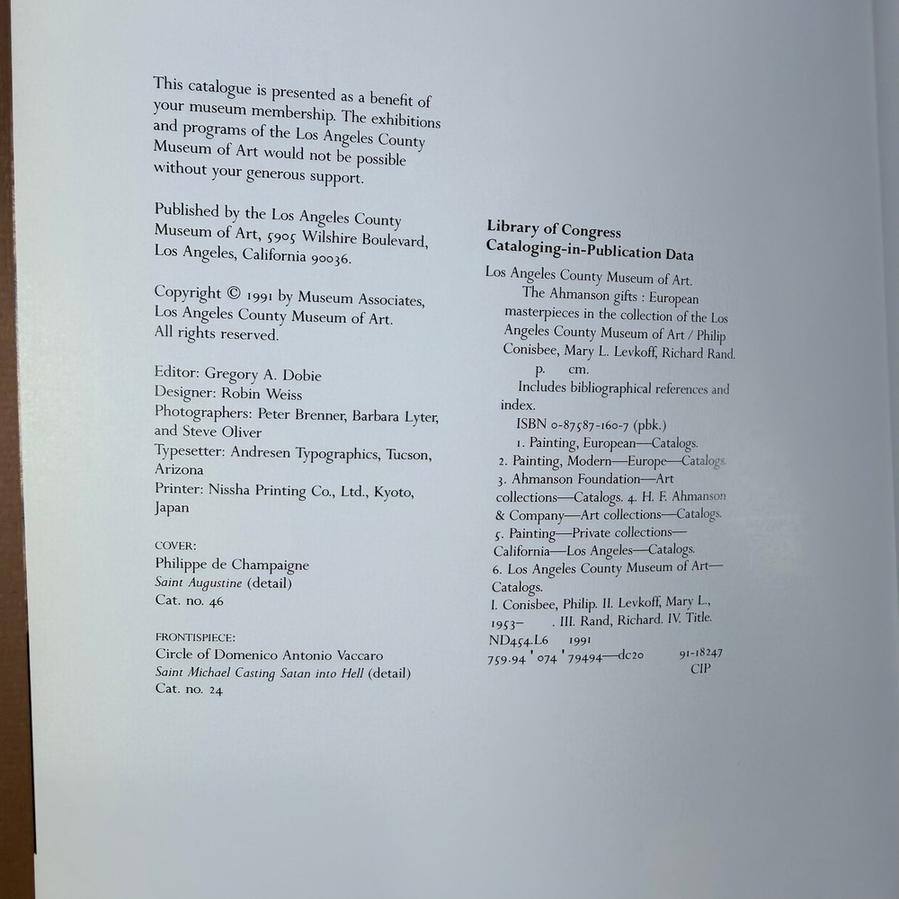 Philip Conisbee The Ahmanson Gifts Softcover 1991 LACMA Art Exhibition History - Picture 5 of 8